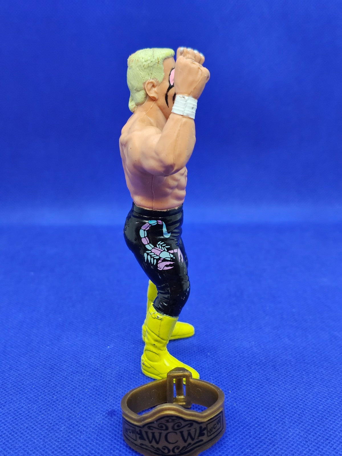 Figurine Sting WCW Wrestling Galoob 1990 avec Ceinture WCW Catch Vintage 12 cm2
