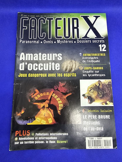Facteur X n°12 Amateurs occulte Loups-garous Paranormal Marshall Cavendish0