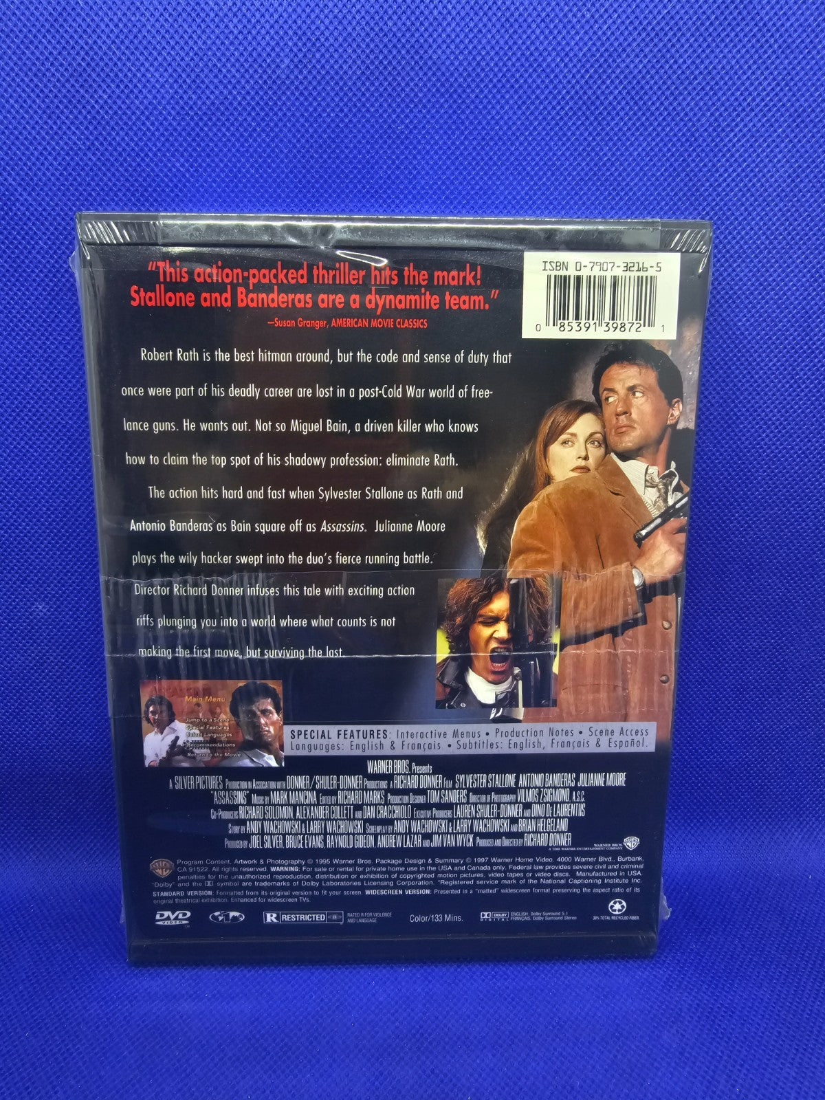 Assassins DVD Zone 1 US Sylvester Stallone Antonio Banderas Scellé1