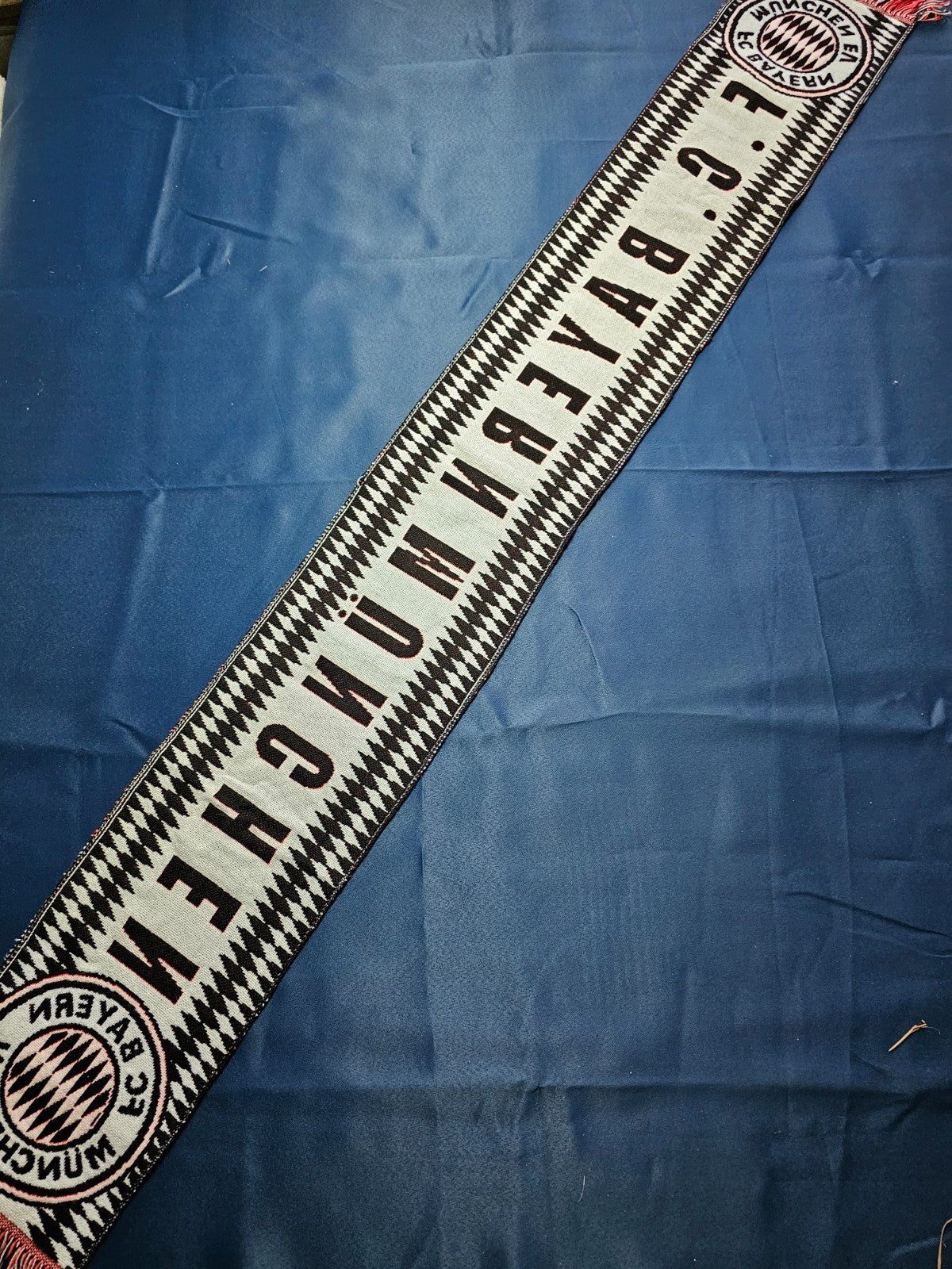 Écharpe FC Bayern Munich Supporter Football Vintage Rouge Blanc1