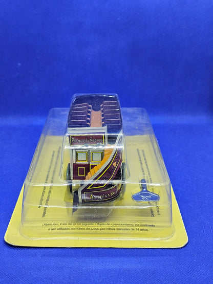 Autobus Double Decker Vintage Tin Toy Paya Reproduction Jouet Tôle Mécanique à C2
