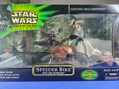 Star Wars Speeder Bike avec Luke Skywalker, Power of the Jedi, Hasbro Tomy, 20013