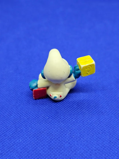 Bébé Schtroumpf avec cubes 20214 Les Schtroumpfs Schleich Peyo 1984 4 cm1