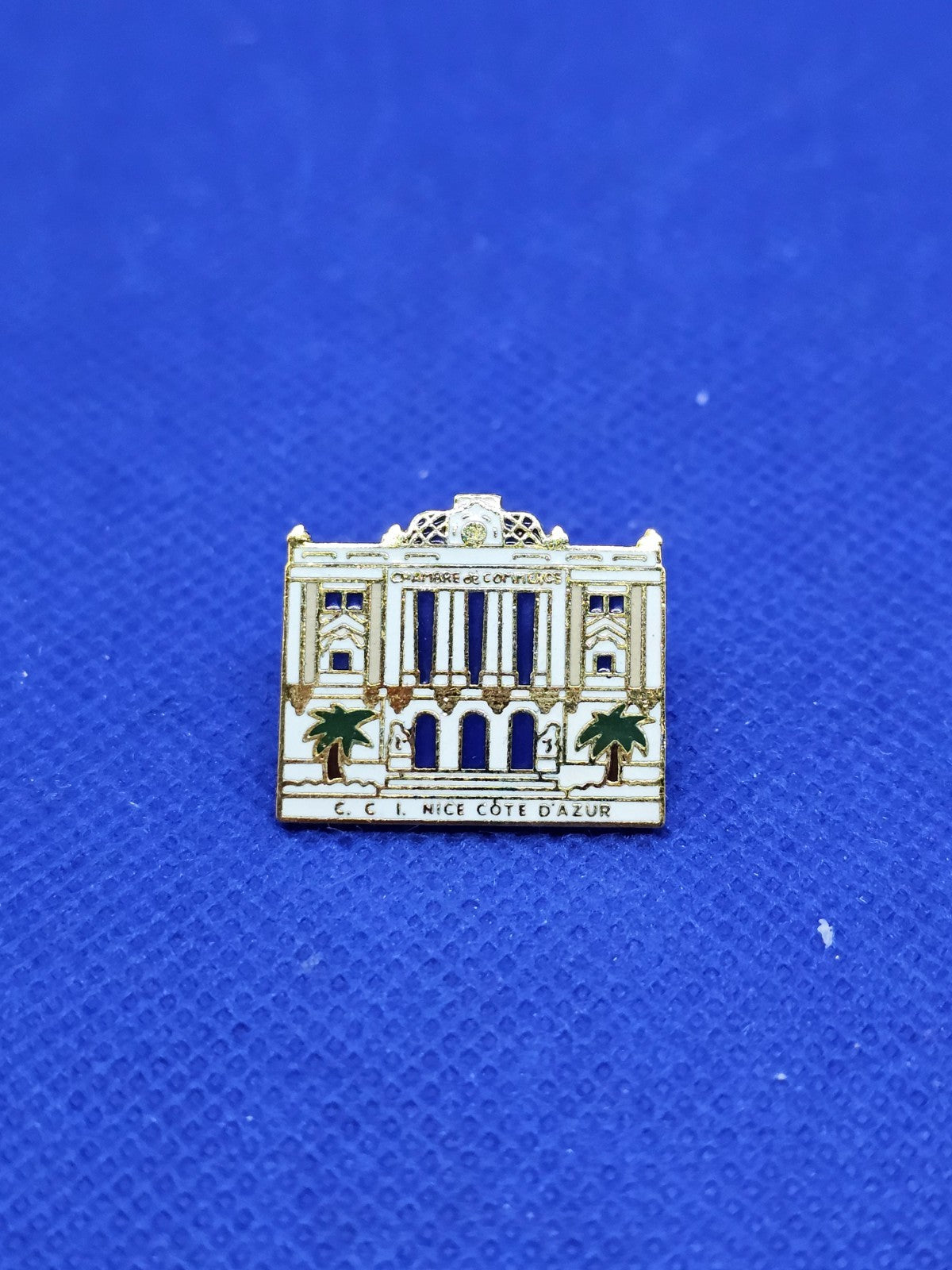 Pin’s CCI Nice Côte d’Azur Chambre de Commerce vintage années 900