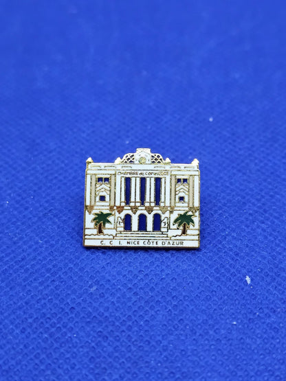 Pin’s CCI Nice Côte d’Azur Chambre de Commerce vintage années 900