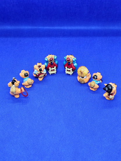 Lot 8 Figurines Les Castors Chinois, Kinder Surprise, Ferrero, 19964