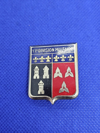 Insigne 13e Division Militaire Armée française Drago Paris émaillé vintage0