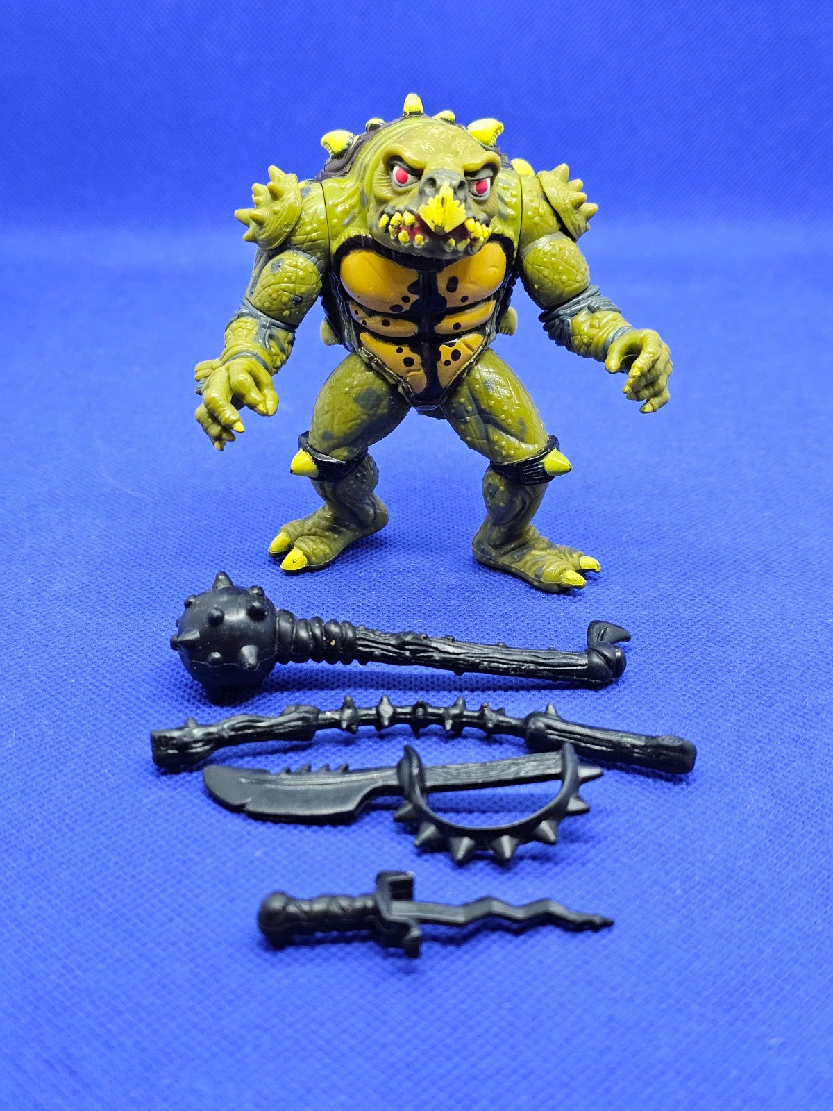Tokka TMNT The Secret of the Ooze Tortues Ninja Playmates 1991 avec 4 armes0