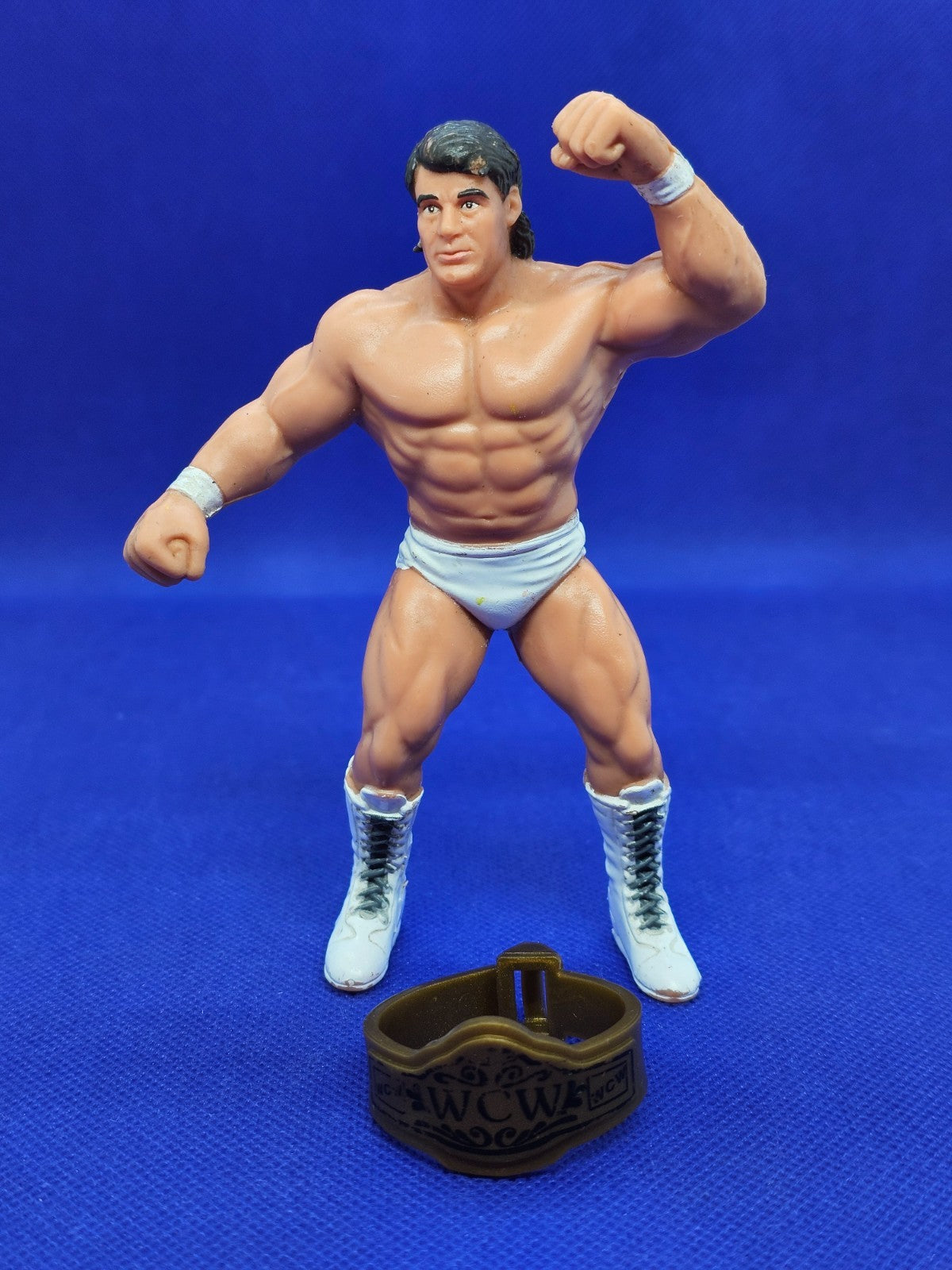 Tom Zenk WCW Galoob 1990 Figurine Catch 12 cm Avec Ceinture0
