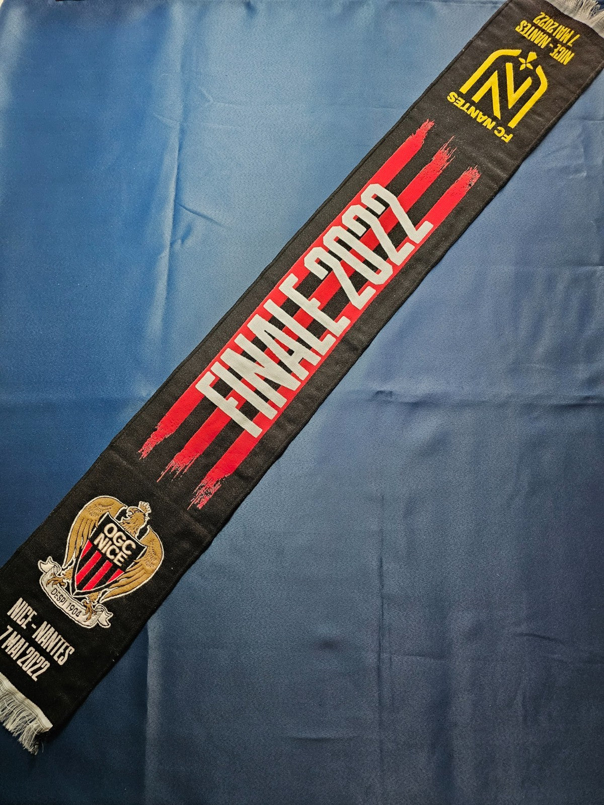Écharpe OGC Nice FC Nantes Finale Coupe de France 2022, Football, 140 cm0