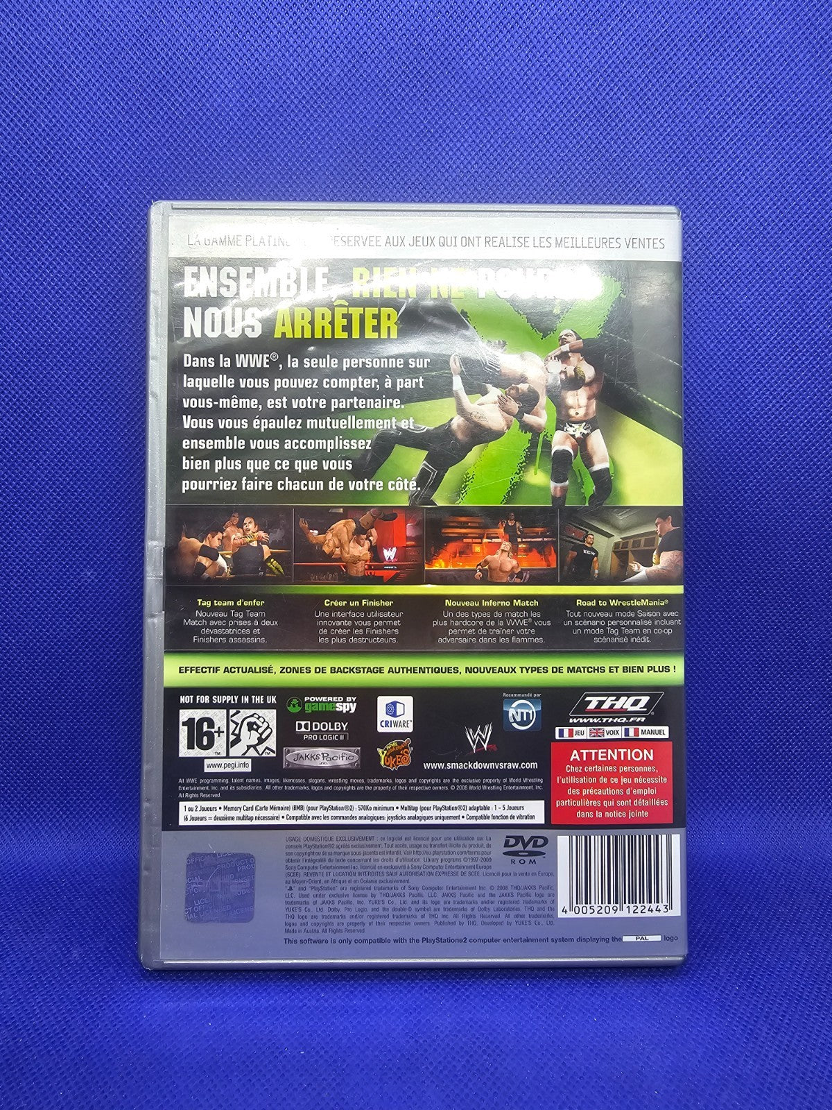 WWE SmackDown vs Raw 2009 PS2 Platinum Complet PAL THQ1