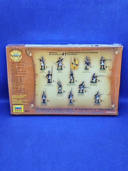 Zvezda 8071 Grenadiers Prussiens Frédéric II 172 2009 Complet1