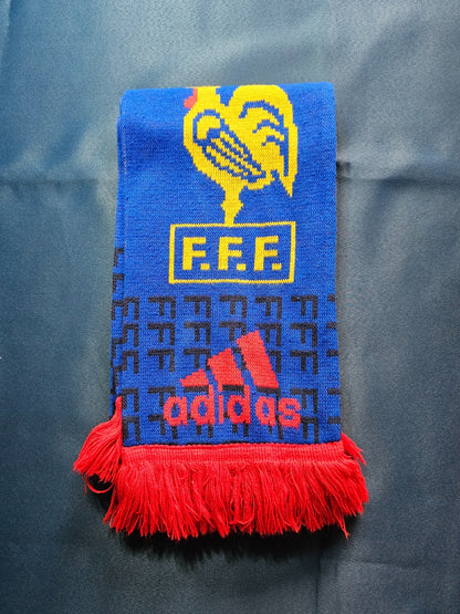 Écharpe Équipe de France FFF Adidas Vintage Supporter Football Bleu Rouge2