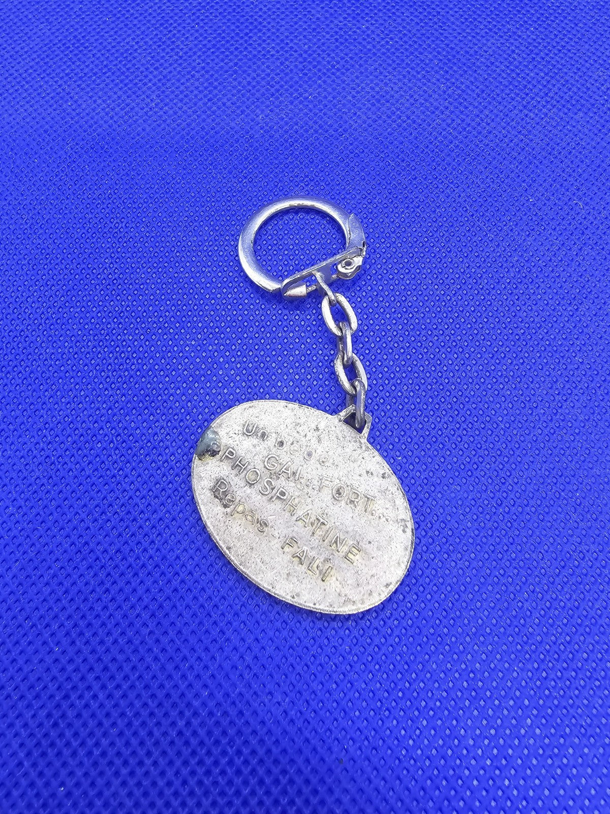 Porte-clés vintage Phosphatine Falières, publicité nutrition santé, années 601