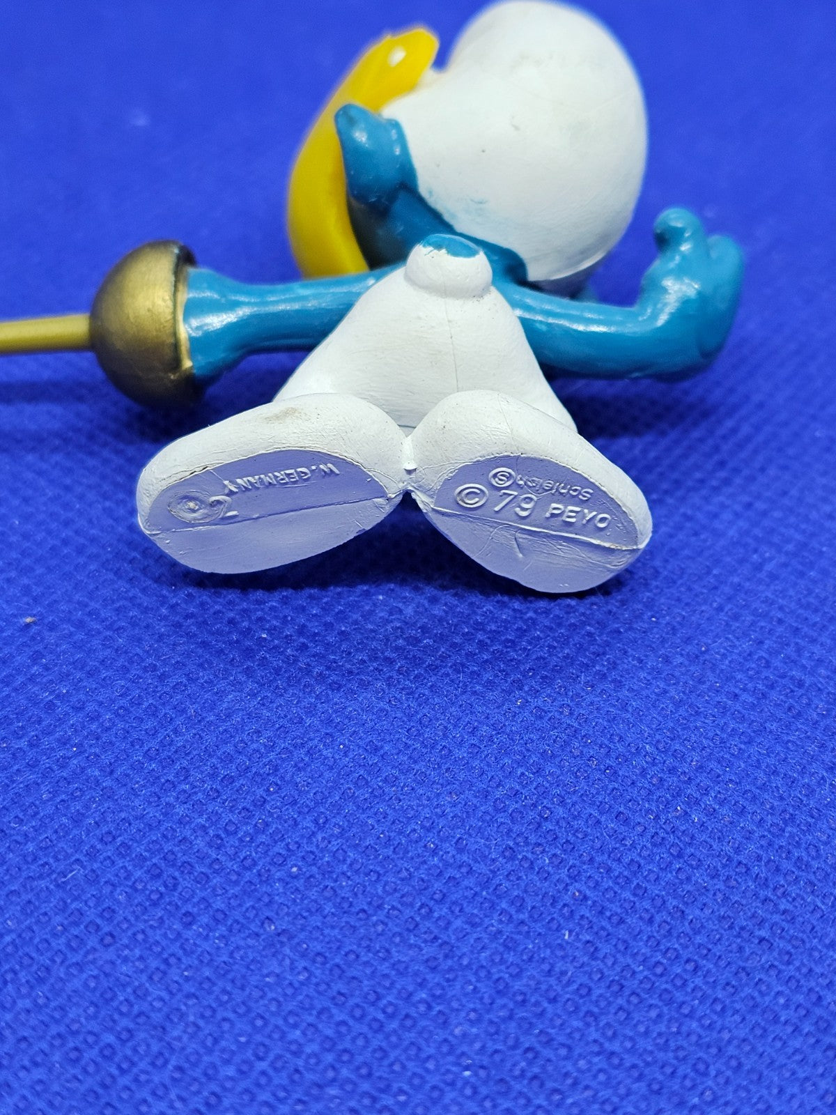 Schtroumpf Escrimeur Peyo Schleich 1979 W Germany Figurine Vintage4