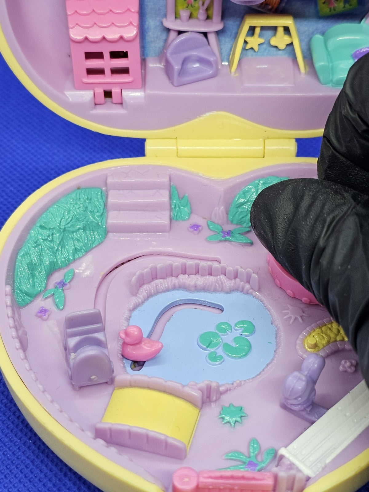 Polly Pocket Strollin’ Baby, Bluebird Toys, 1994, Coffret Maison Bébé Cœur6