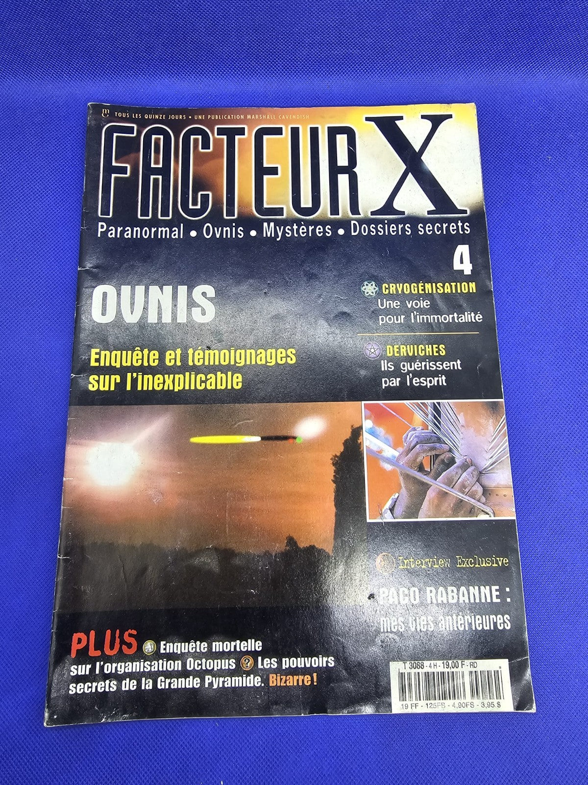 Facteur X n°4 OVNIS Paranormal Mystères Marshall Cavendish Vintage0