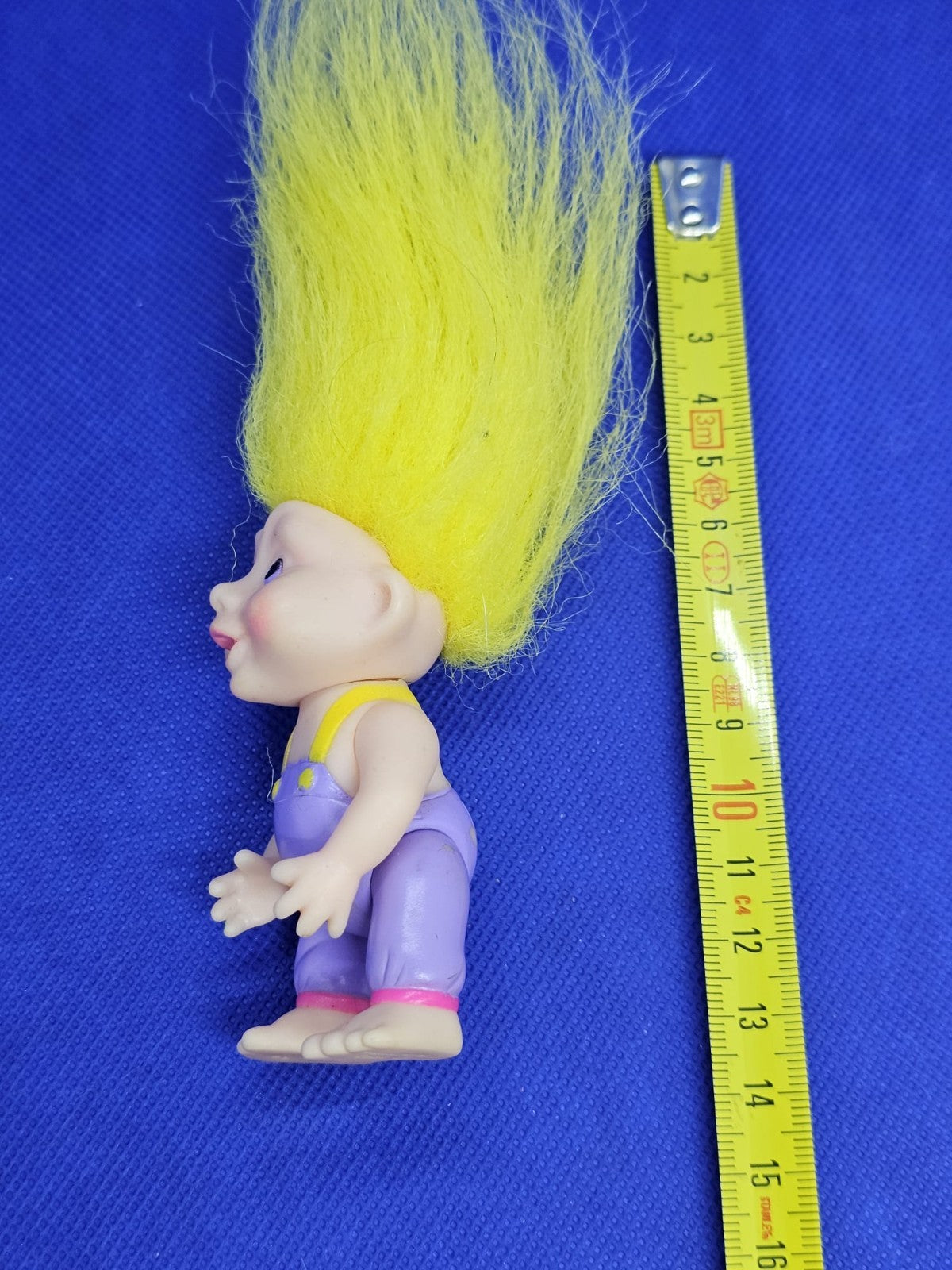 Troll Applause Vintage 1991 Cheveux Jaunes Salopette Violette 14 cm3