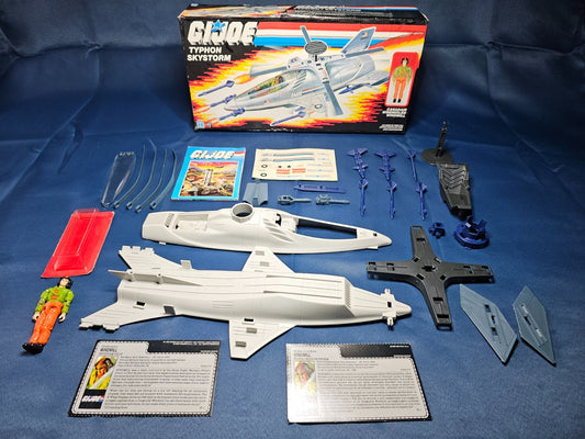 G.I. Joe Typhon Skystorm Windmill 1988 Complet + Figurine & Boîte Vintage0