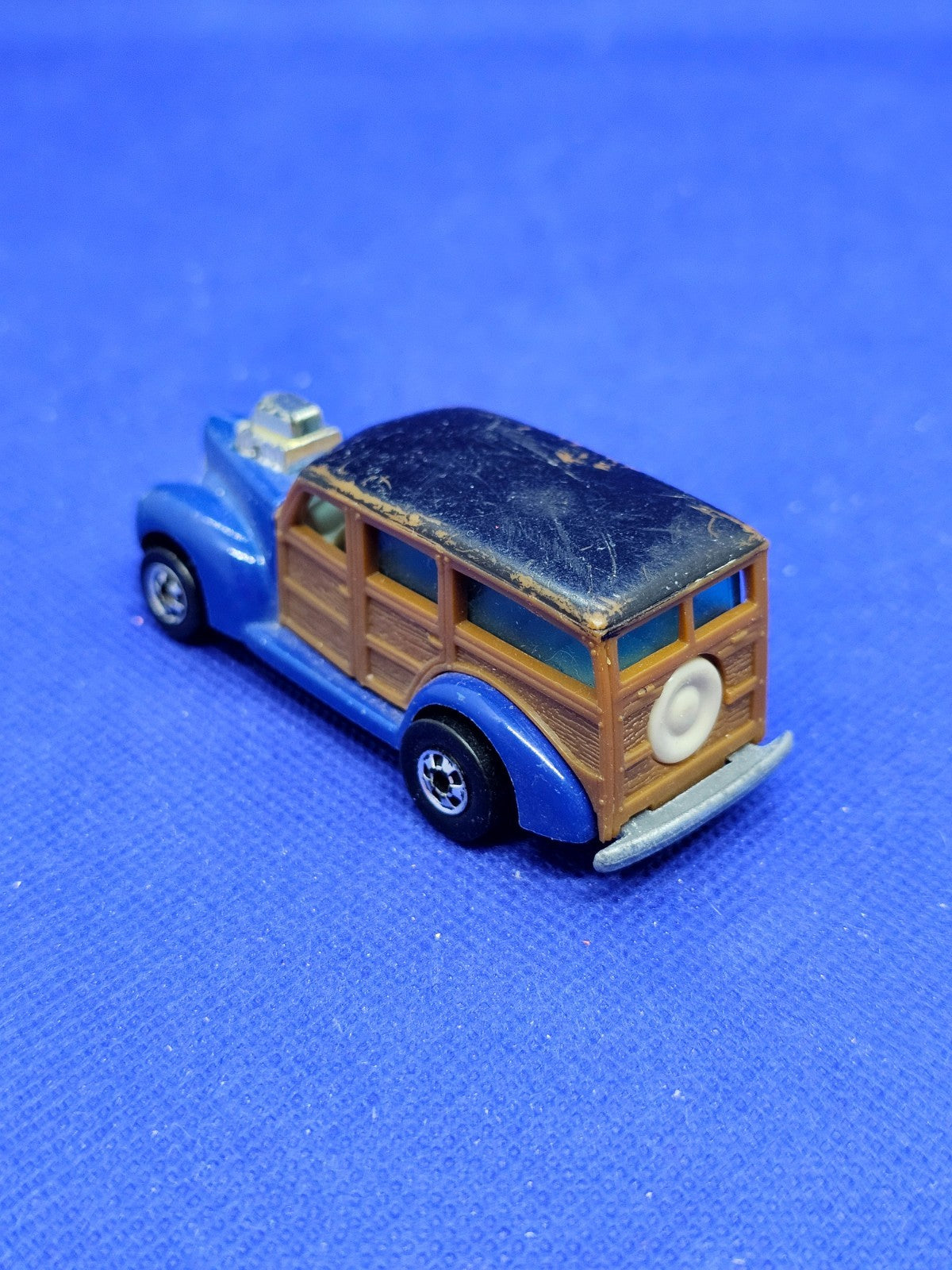 Ford Woodie 40s Hot Wheels Real Riders Vintage Malaysia 1979 Bleu Marron1