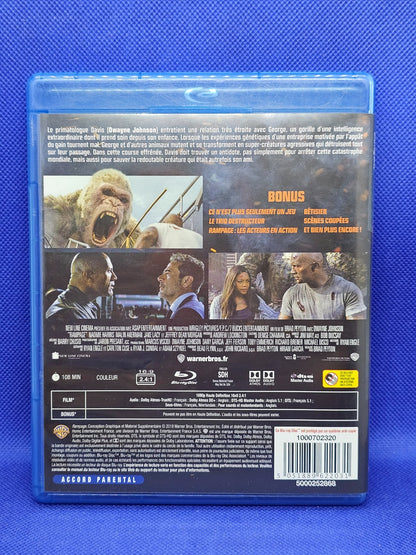 Rampage Hors de Contrôle Blu-ray Dwayne Johnson Warner Bros 20181