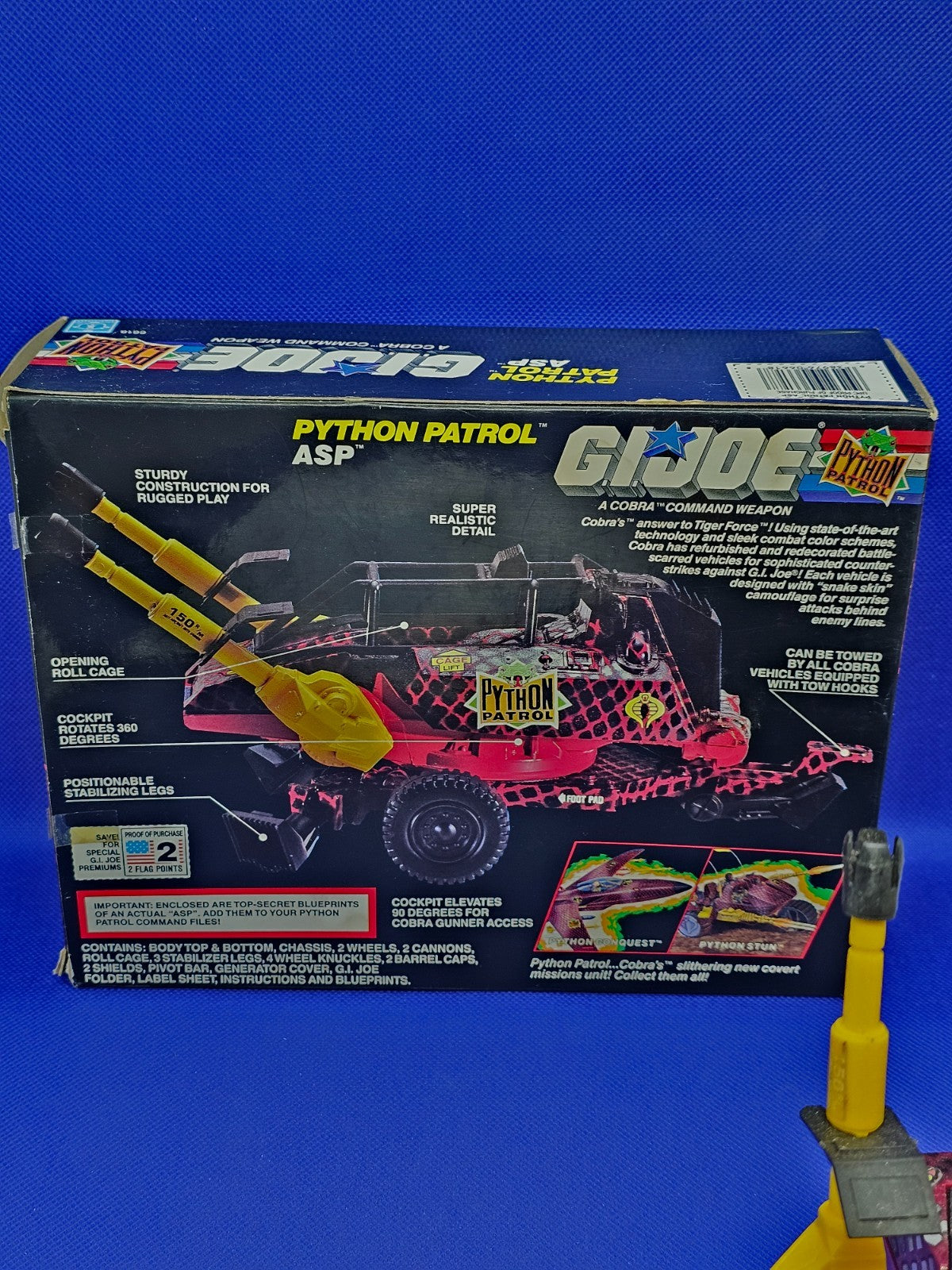GI Joe Cobra ASP Python Patrol Hasbro 1989 véhicule militaire vintage complet5