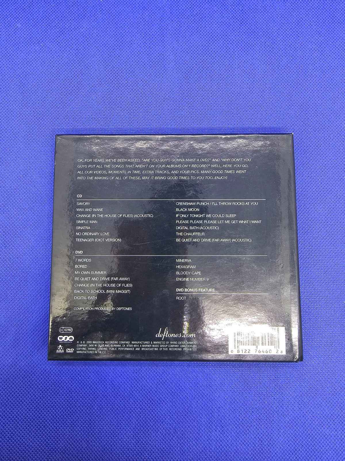Deftones B-Sides & Rarities CD DVD Digibook Maverick 2005