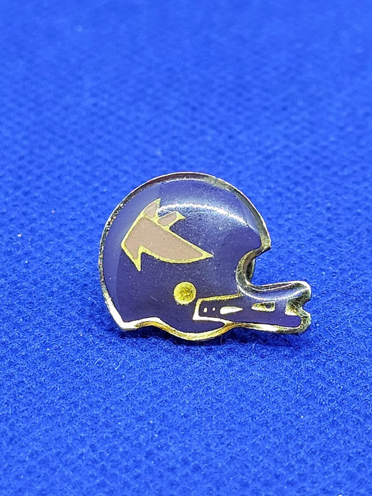 Pin's Casque Football Américain Violet Doré Vintage Collection Sport0