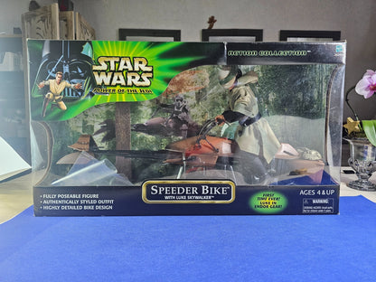 Star Wars Speeder Bike avec Luke Skywalker, Power of the Jedi, Hasbro Tomy, 20014