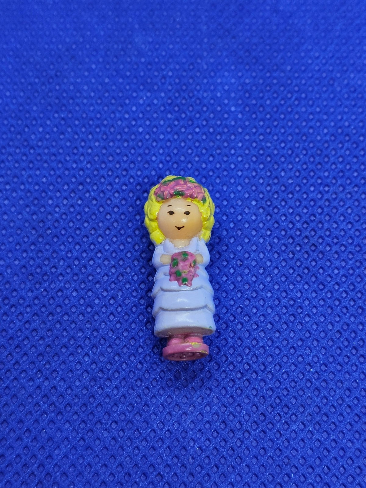 Polly Pocket Nancy Wedding Day Bluebird 1989 Pink Variation Figurine0