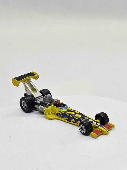 Micro Machines Dragster Jaune, Flames, Hasbro 1990s