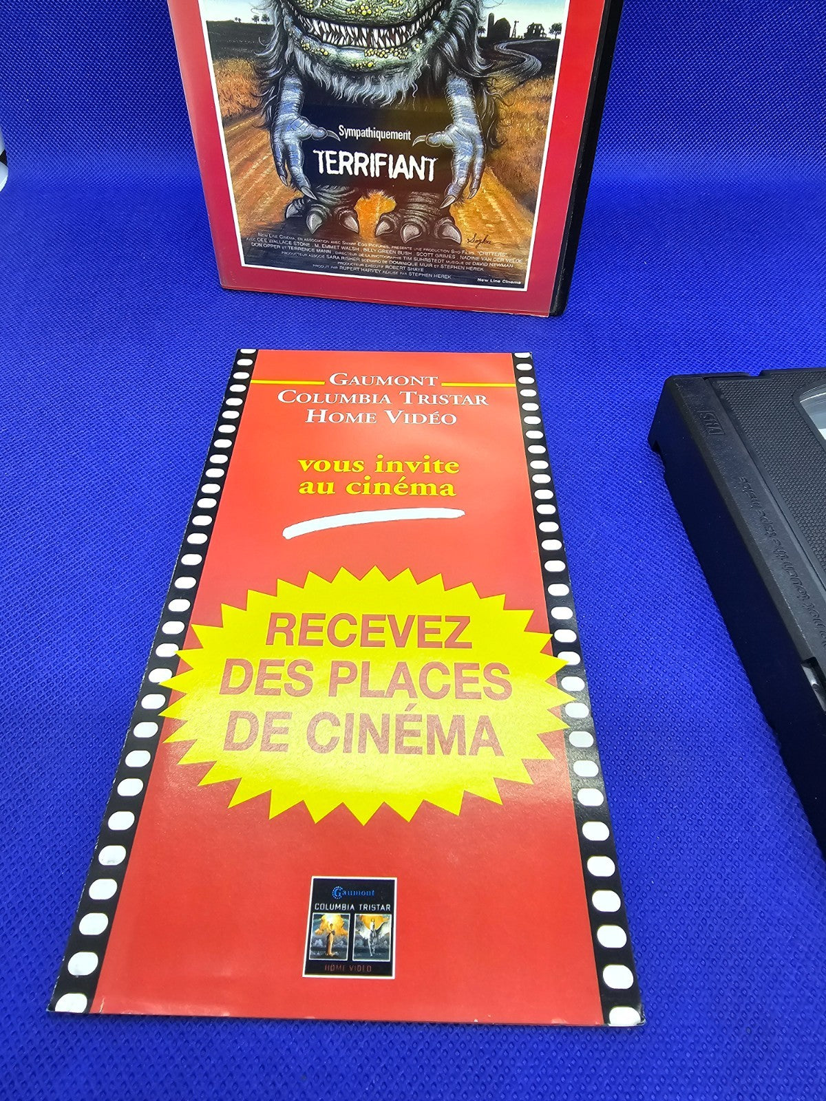 Critters VHS Ticket Cinéma, Film Horreur, Gaumont Columbia, 1986, VF PAL SECAM4