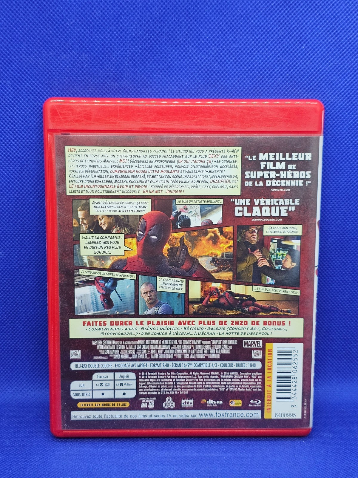 Deadpool Blu ray Marvel 20th Century Fox Édition Française1