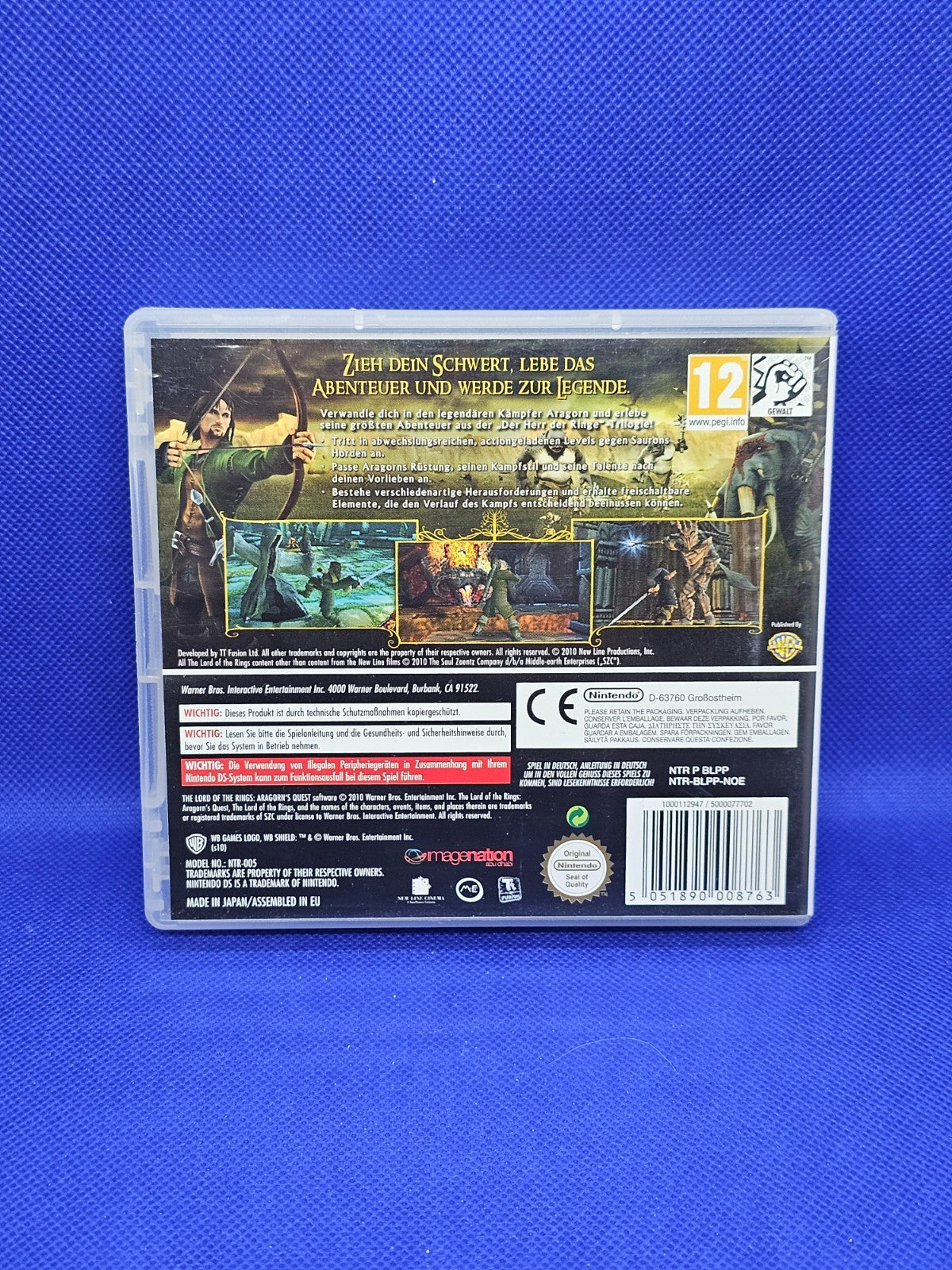 Der Herr der Ringe Die Abenteuer von Aragorn Allemand, Nintendo DS, Warner Bros1