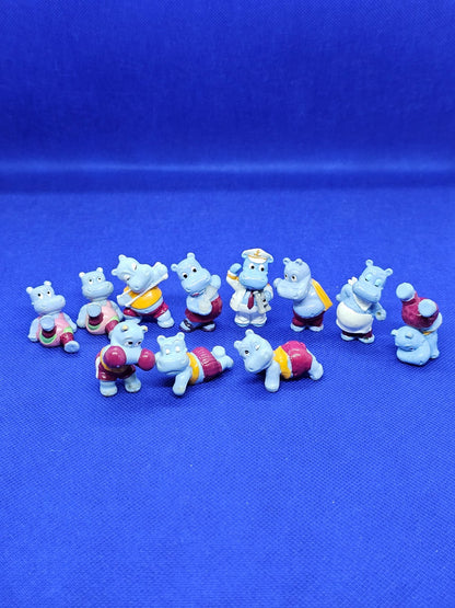 Lot 11 Figurines Happy Hippo Kinder Surprise – Vintage Kinder – Collection Anima0