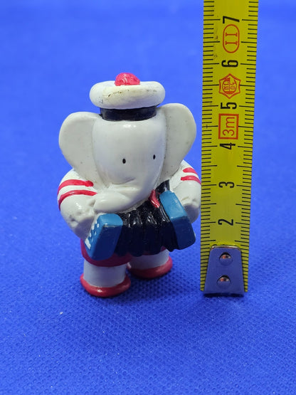 Pom Babar Figurine PVC Plastoy De Brunhoff 1996 Accordeon 4,5 cm4