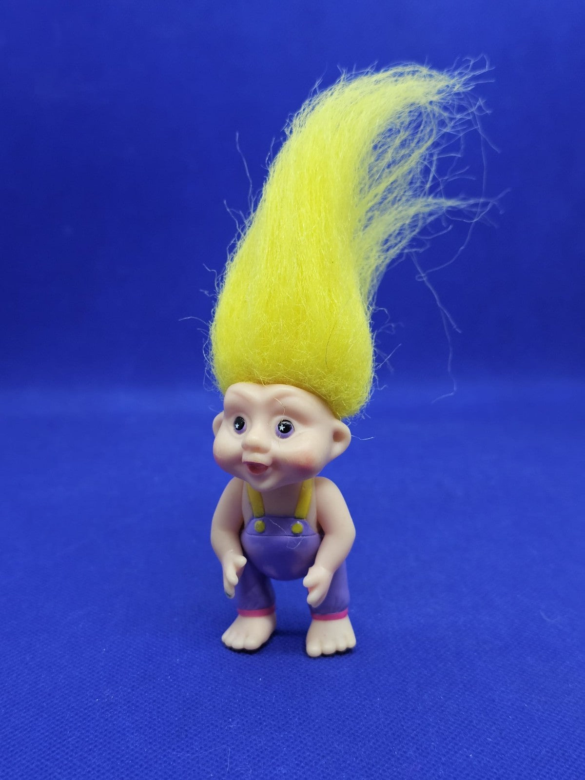 Troll Applause Vintage 1991 Cheveux Jaunes Salopette Violette 14 cm0
