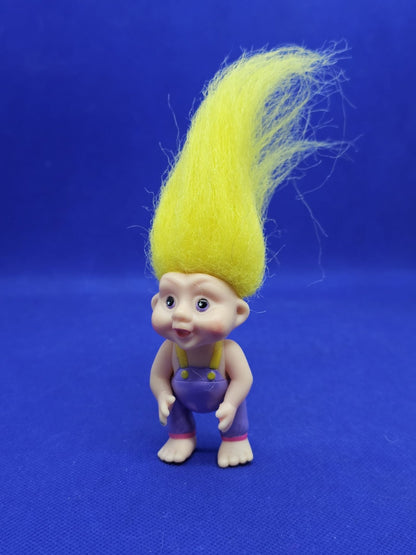 Troll Applause Vintage 1991 Cheveux Jaunes Salopette Violette 14 cm0