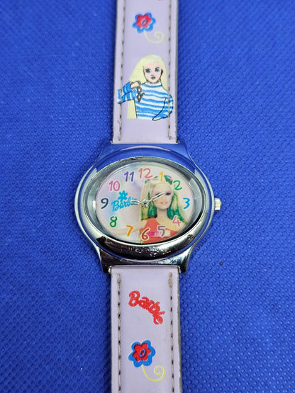Montre Barbie Vintage Enfant Analogique Bracelet Mauve Mattel1