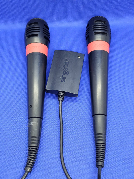 Sony SingStar Micros Filaires + Adaptateur USB Officiel PS3 PS2 Karaoke 20100