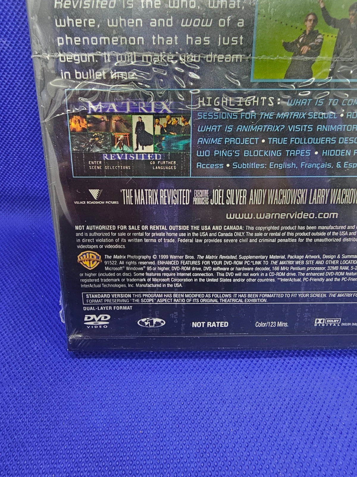 The Matrix Revisited DVD Zone 1 Warner Bros 2001 Making Of Animatrix3