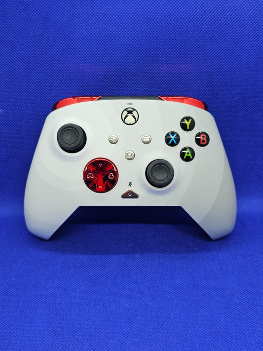 Manette Filaire Xbox PDP REMATCH Advanced Controller Blanc Rouge Officiel0