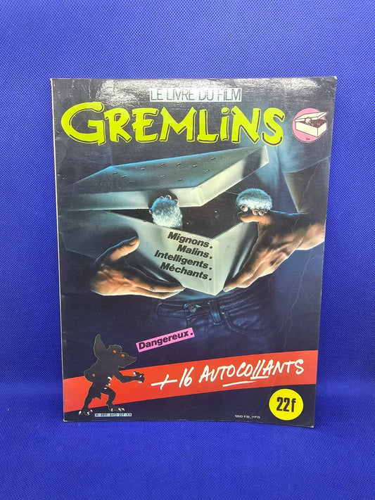 Gremlins Livre du Film 1984 Vintage Gizmo Avec Autocollants0