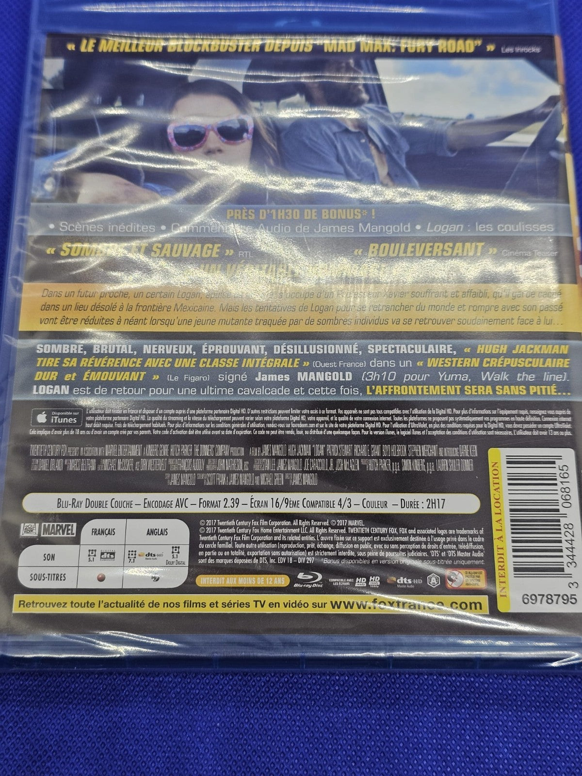 Logan Blu-ray Hugh Jackman Marvel Fox 2017 neuf sous blister1