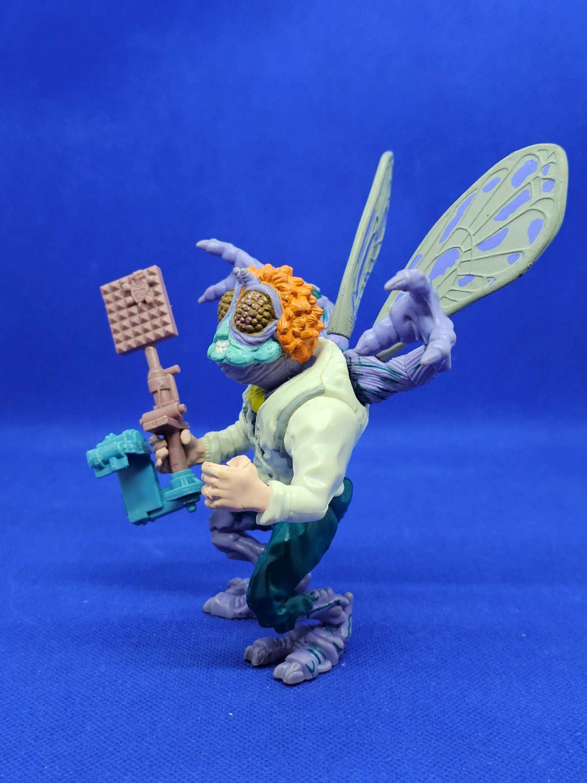 Baxter Stockman Tortues Ninja TMNT Playmates 1989 Complet Variante Arme Marron3