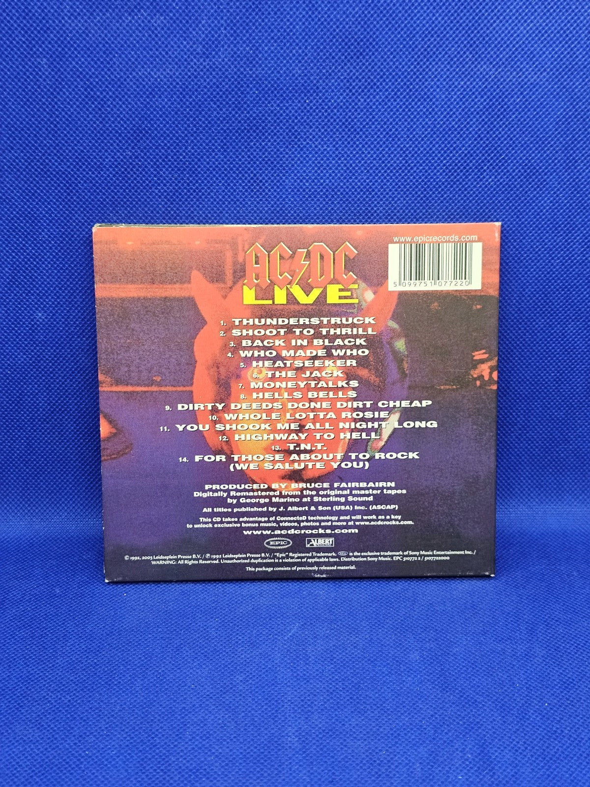 AC DC Live CD Musical Remaster Digipack Epic Records 20031