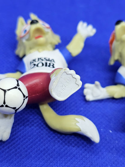 Lot 2 Figurines Zabivaka FIFA World Cup Russia 2018 Mascotte Officielle FATM 6 c3