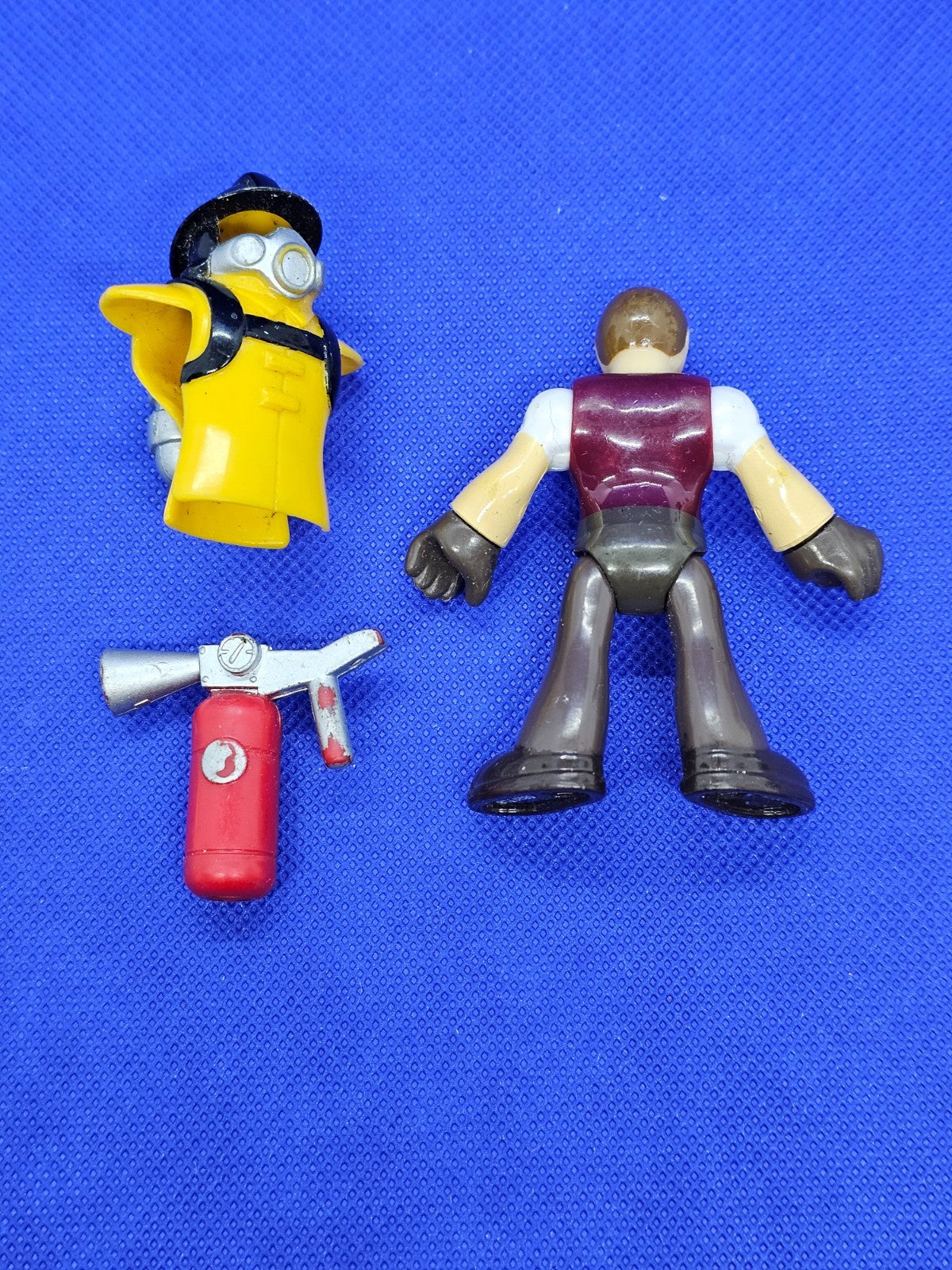 Lot Imaginext Pompier + Bandit, FisherPrice, 2013, Figurines 7 cm + Accessoires3