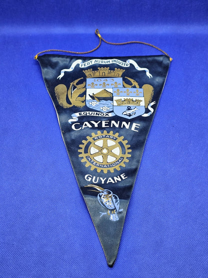 Fanion Rotary Club Cayenne Guyane Vintage Rotary International1