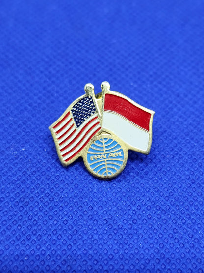 Pins Pan Am USA Indonésie Drapeaux Croisés Airline Vintage Pan American Airways0